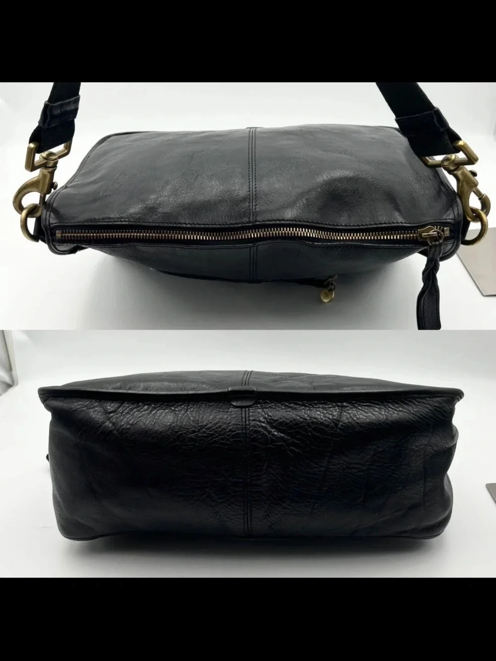 Mulberry Black Leather Shoulder Bag with Gold Hardware